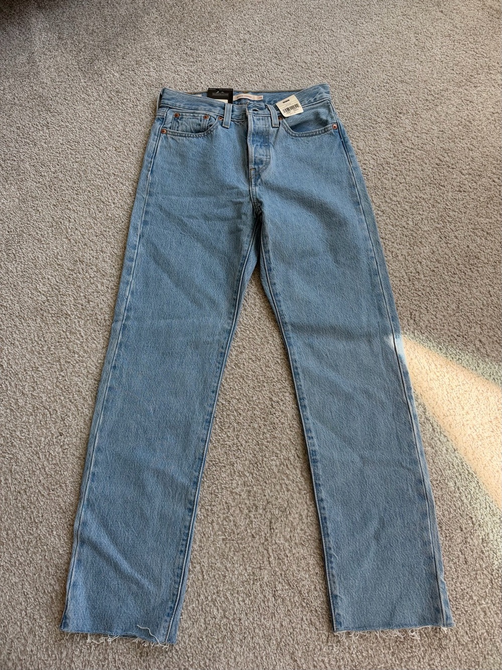 Levi's Light Blue Wedgie Straight Jeans Size 24